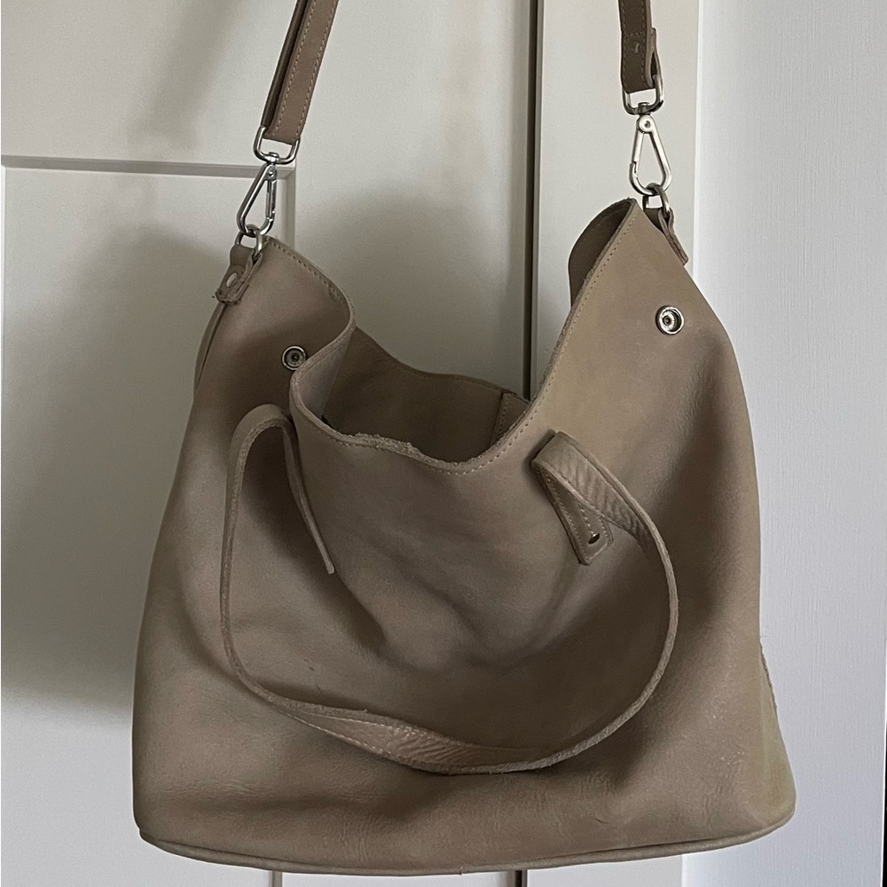 Roots Tan Shoulder Bag with Relaxed Silhouette
